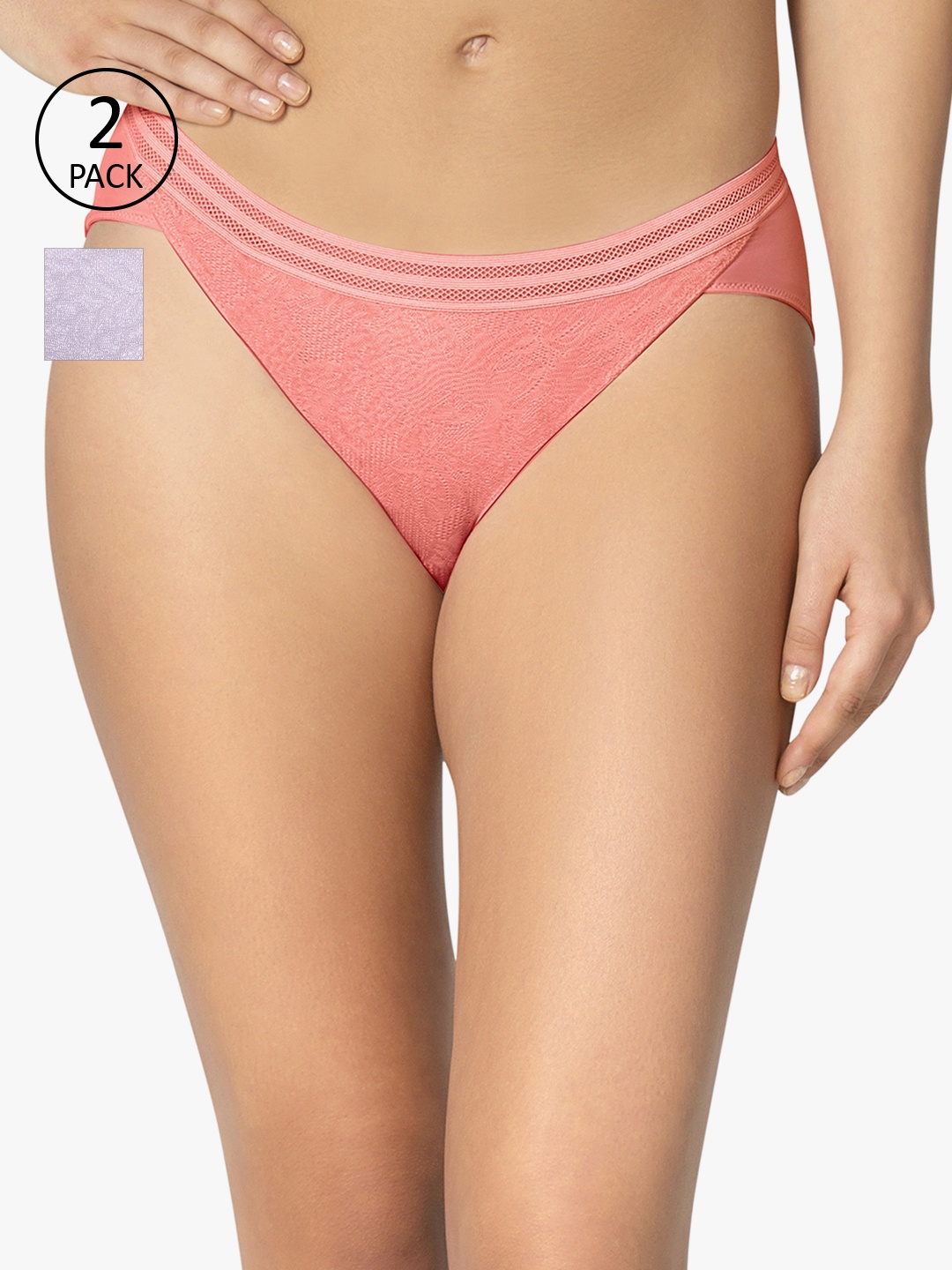 

Amante Women Pack of 2 Briefs, Pink