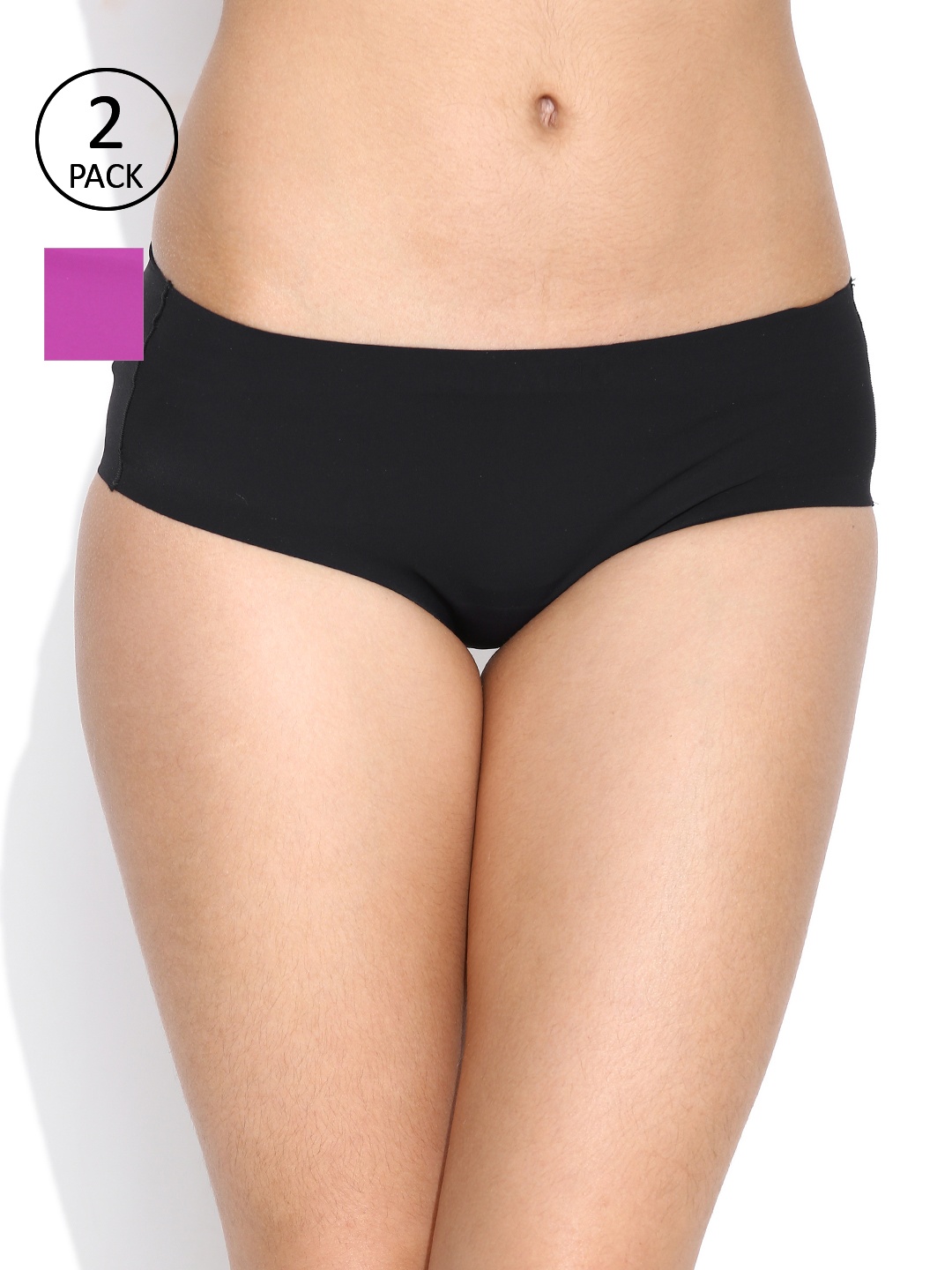 

Amante Women Pack of 2 Seamless Basic Briefs, Black