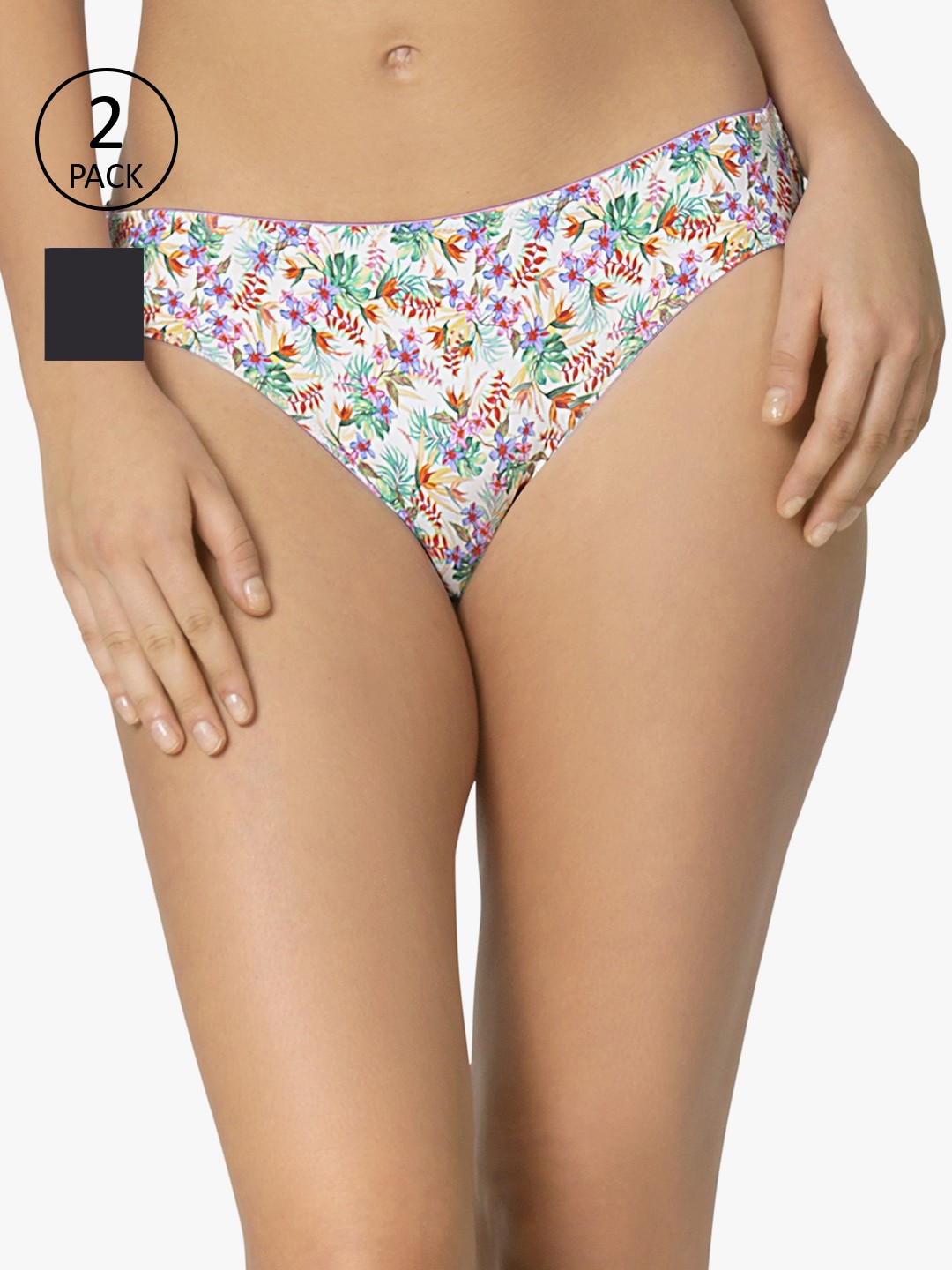 

Amante Women Pack of 2 Briefs, Black