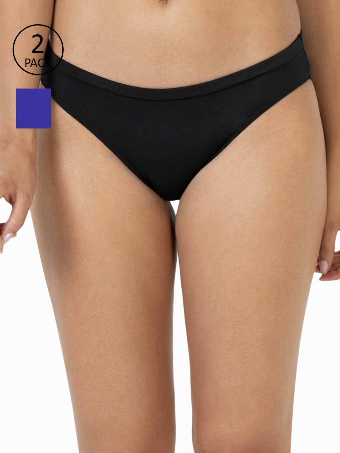 

Amante Women Pack of 2 Solid Briefs, Blue