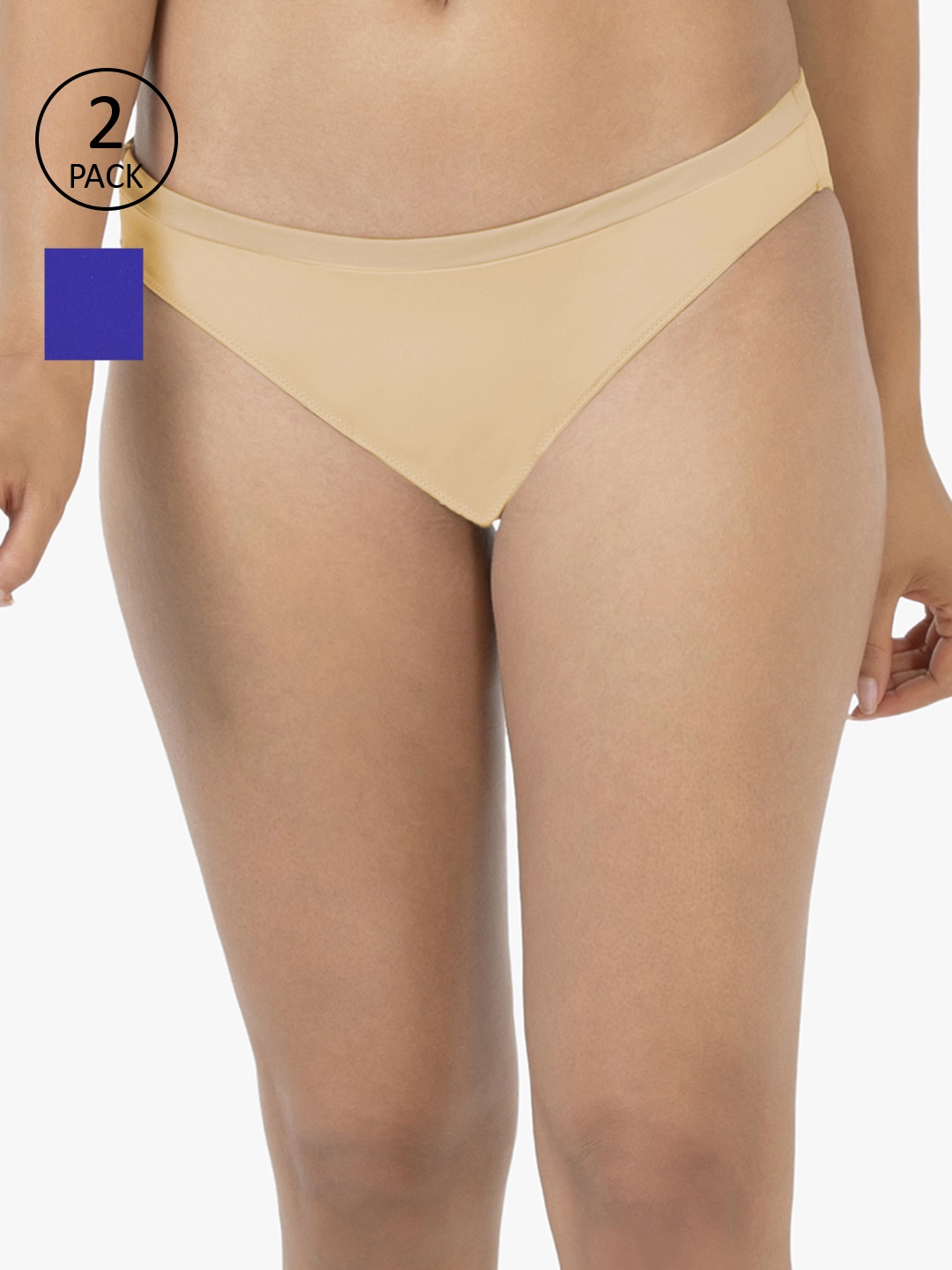 

Amante Women Pack of 2 Solid Briefs, Blue