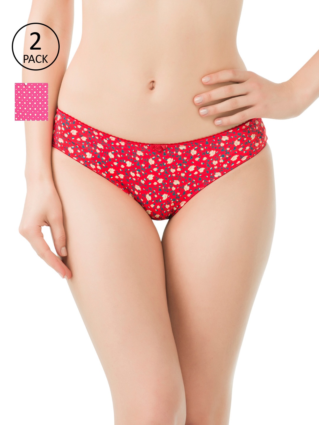 

Amante Women Pack of 2 Briefs, Pink