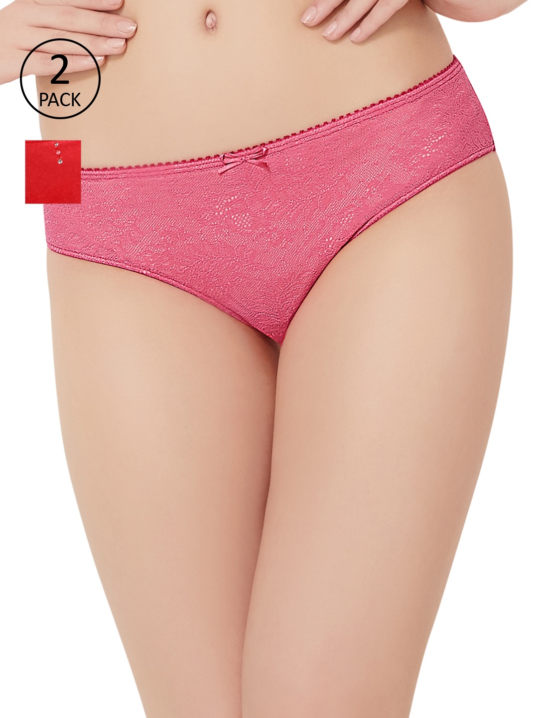 

Amante Women Pack of 2 Briefs, Pink