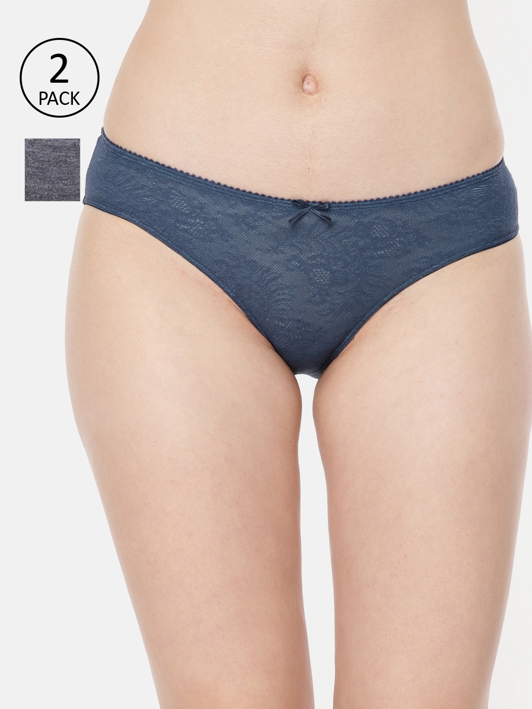 

Amante Women Pack of 2 Briefs, Navy blue