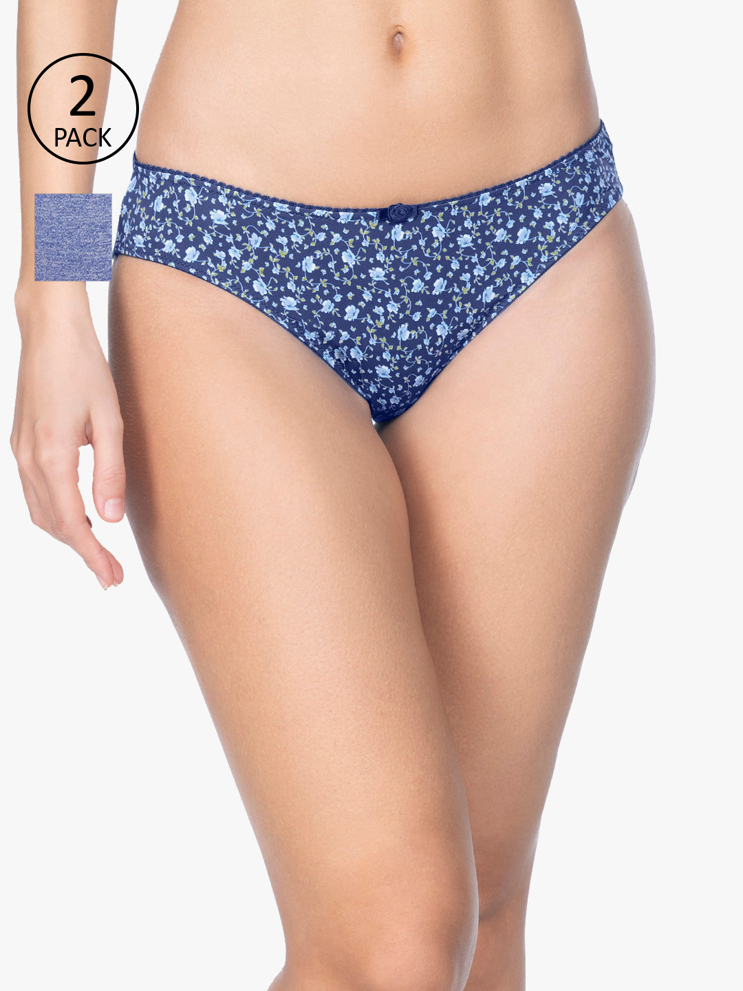 

Amante Women Pack of 2 Blue Bikini Briefs
