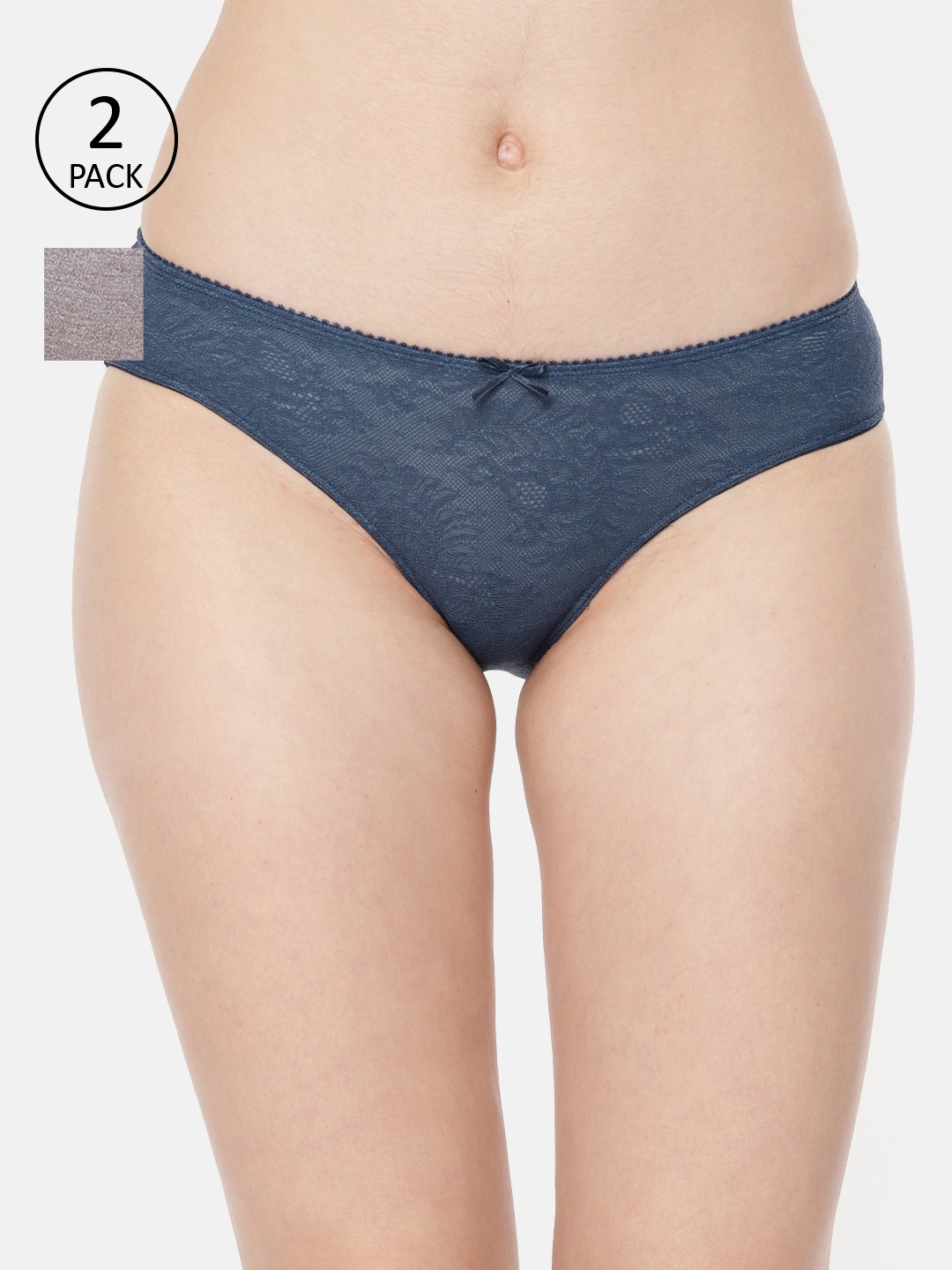 

Amante Women Pack of 2 Bikini Briefs, Navy blue
