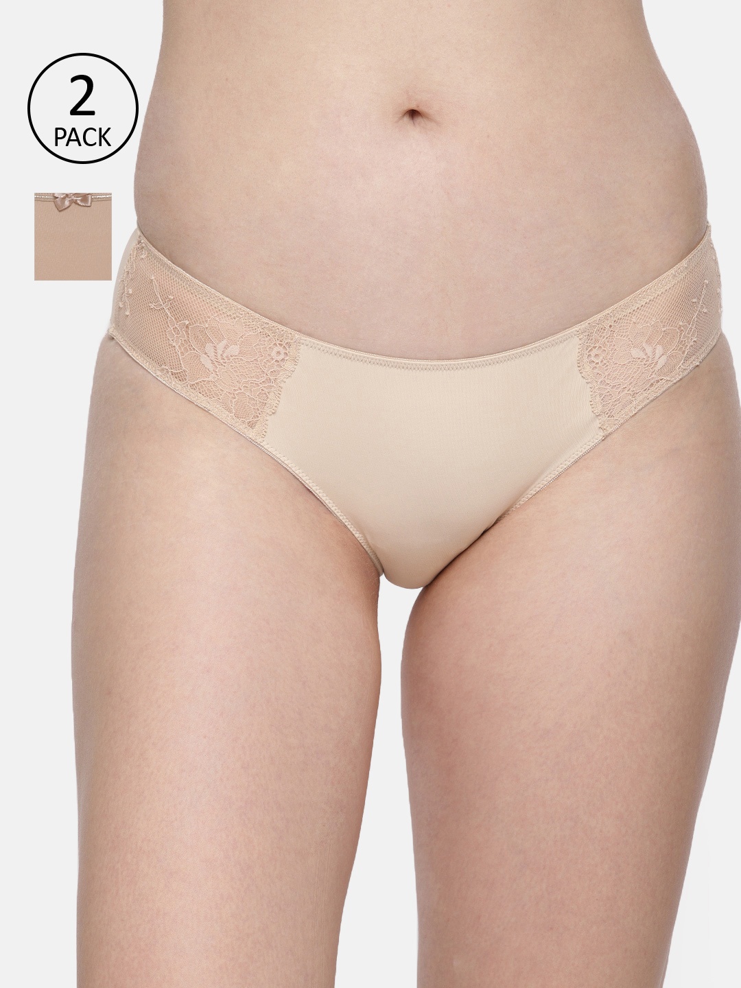 

Amante Women Pack of 2 Bikini Briefs, Nude
