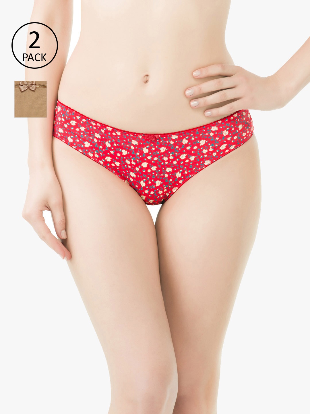 

Amante Women Pack of 2 Bikini Briefs, Red
