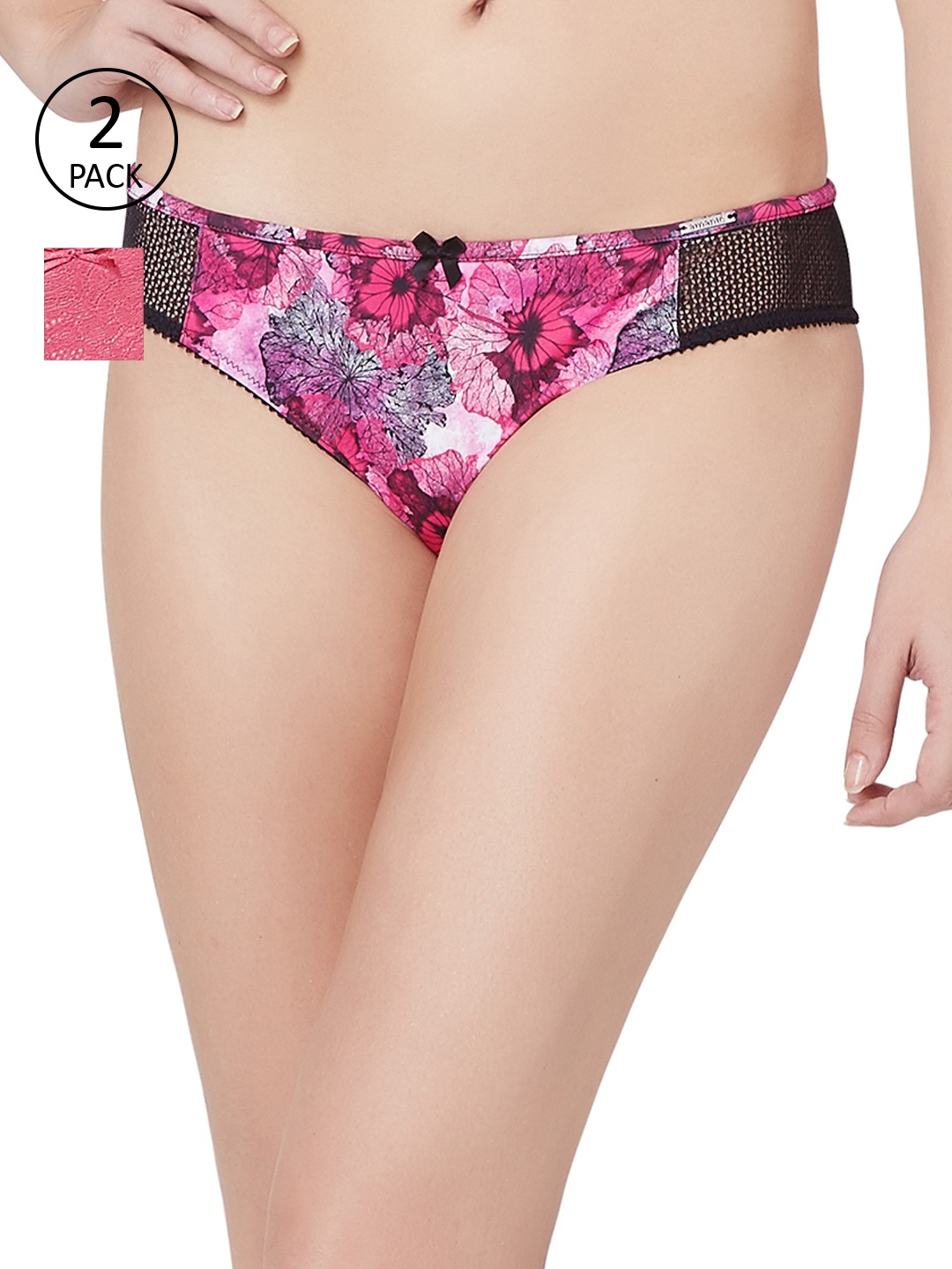 

Amante Women Pack of 2 Briefs, Pink