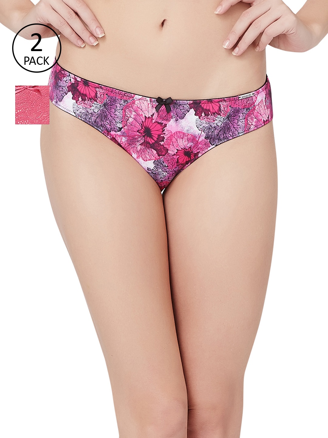 

Amante Women Pack of 2 Bikini Briefs, Pink