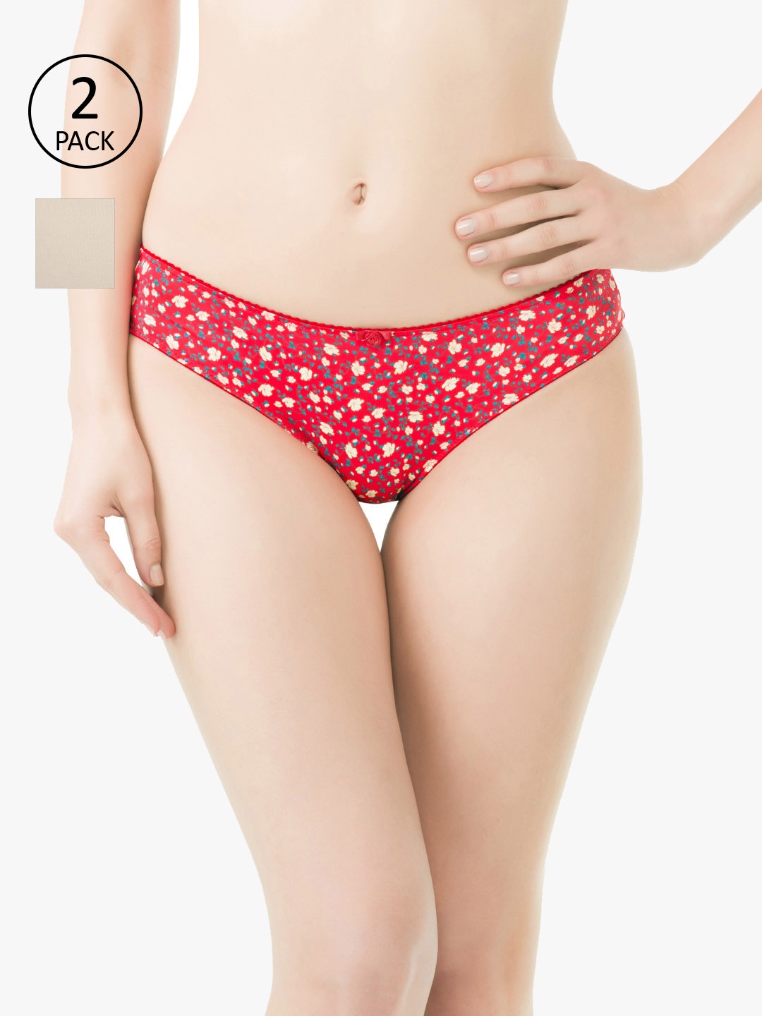 

Amante Women Pack of 2 Briefs, Red