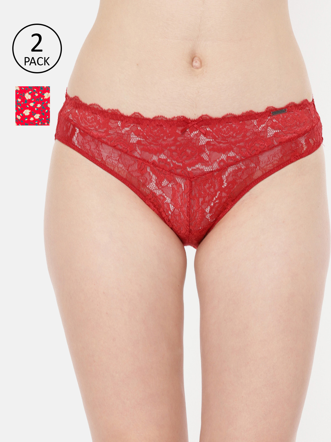 

Amante Women Pack of 2 Red Briefs
