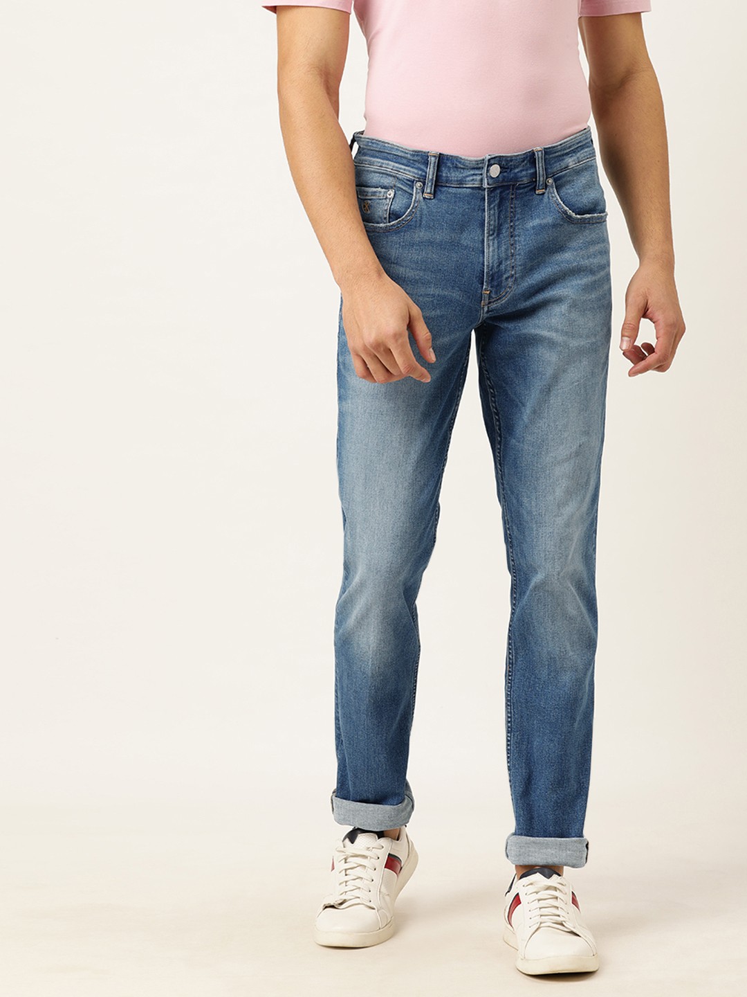 

Calvin Klein Jeans Men Blue Skinny Fit Mid-Rise Clean Look Stretchable Jeans