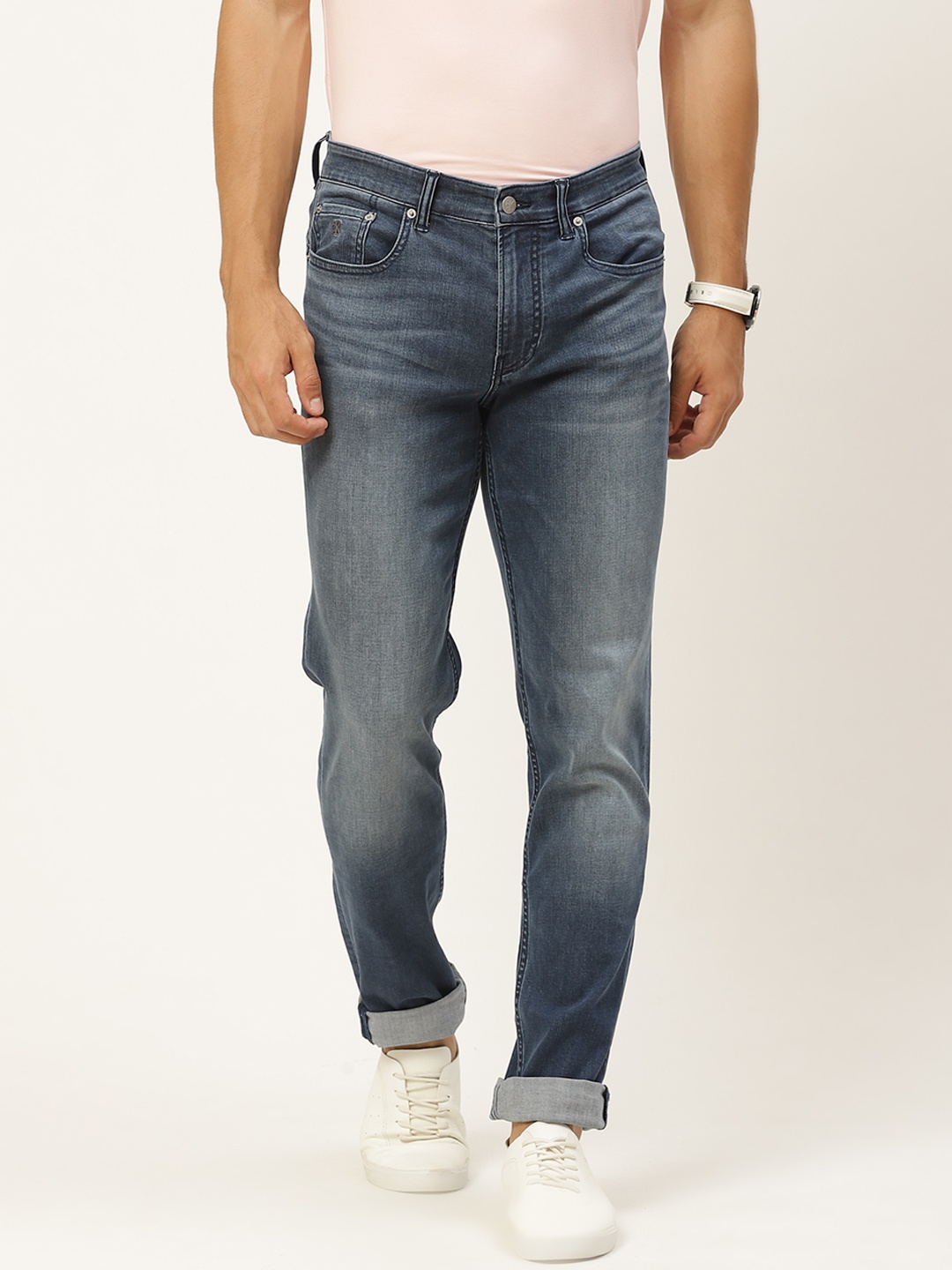 

Calvin Klein Jeans Men Navy Blue Regular Fit Light Fade Stretchable Jeans