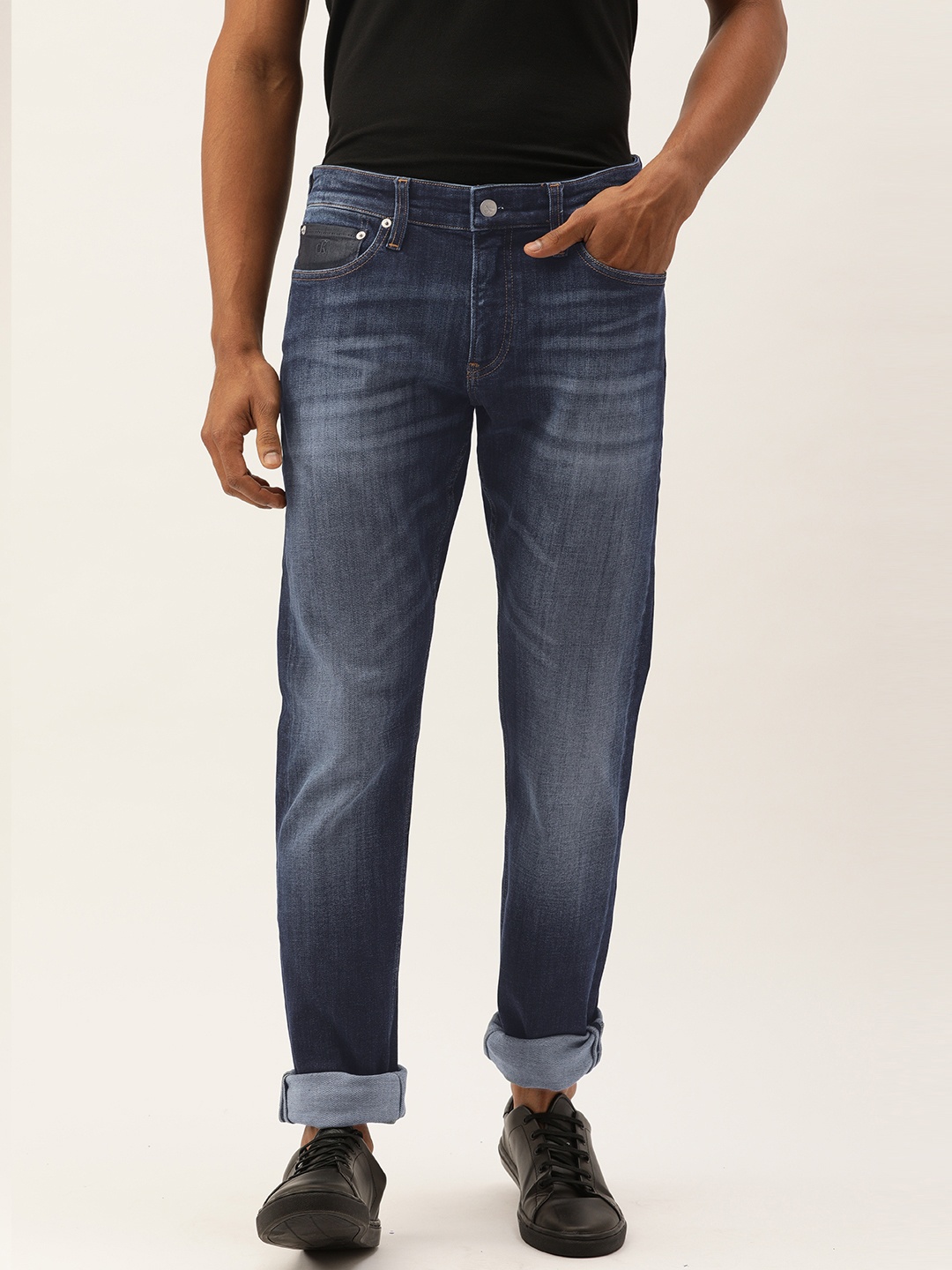 

Calvin Klein Jeans Men Blue Slim Fit Mid-Rise Clean Look Stretchable Jeans