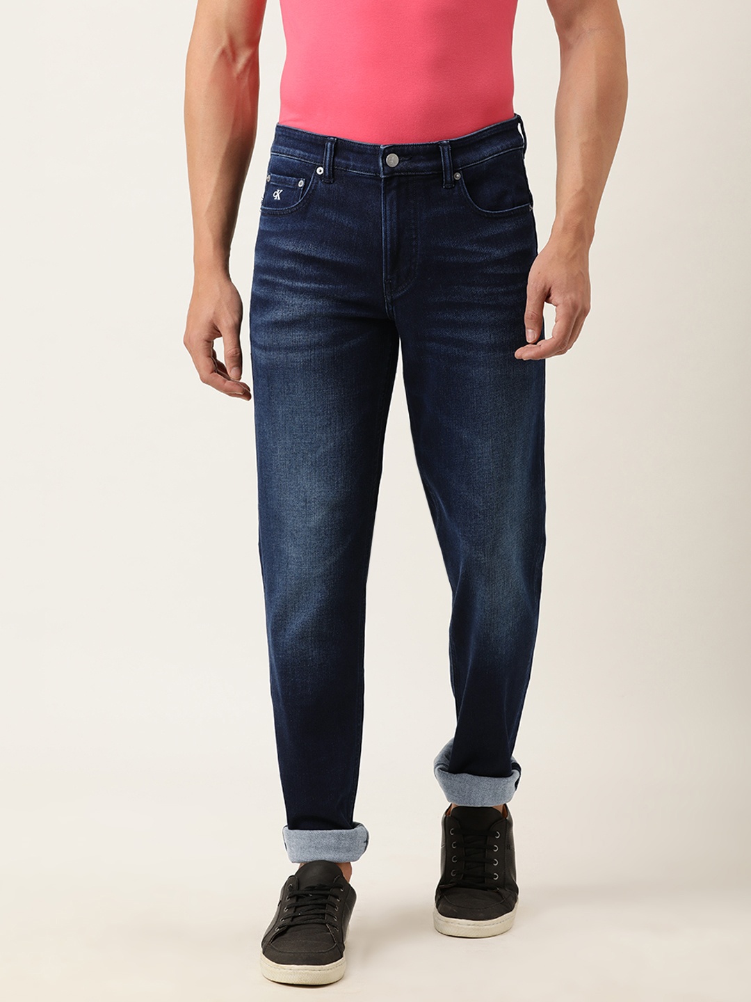 

Calvin Klein Jeans Men Blue Body Fit Mid-Rise Clean Look Stretchable Jeans