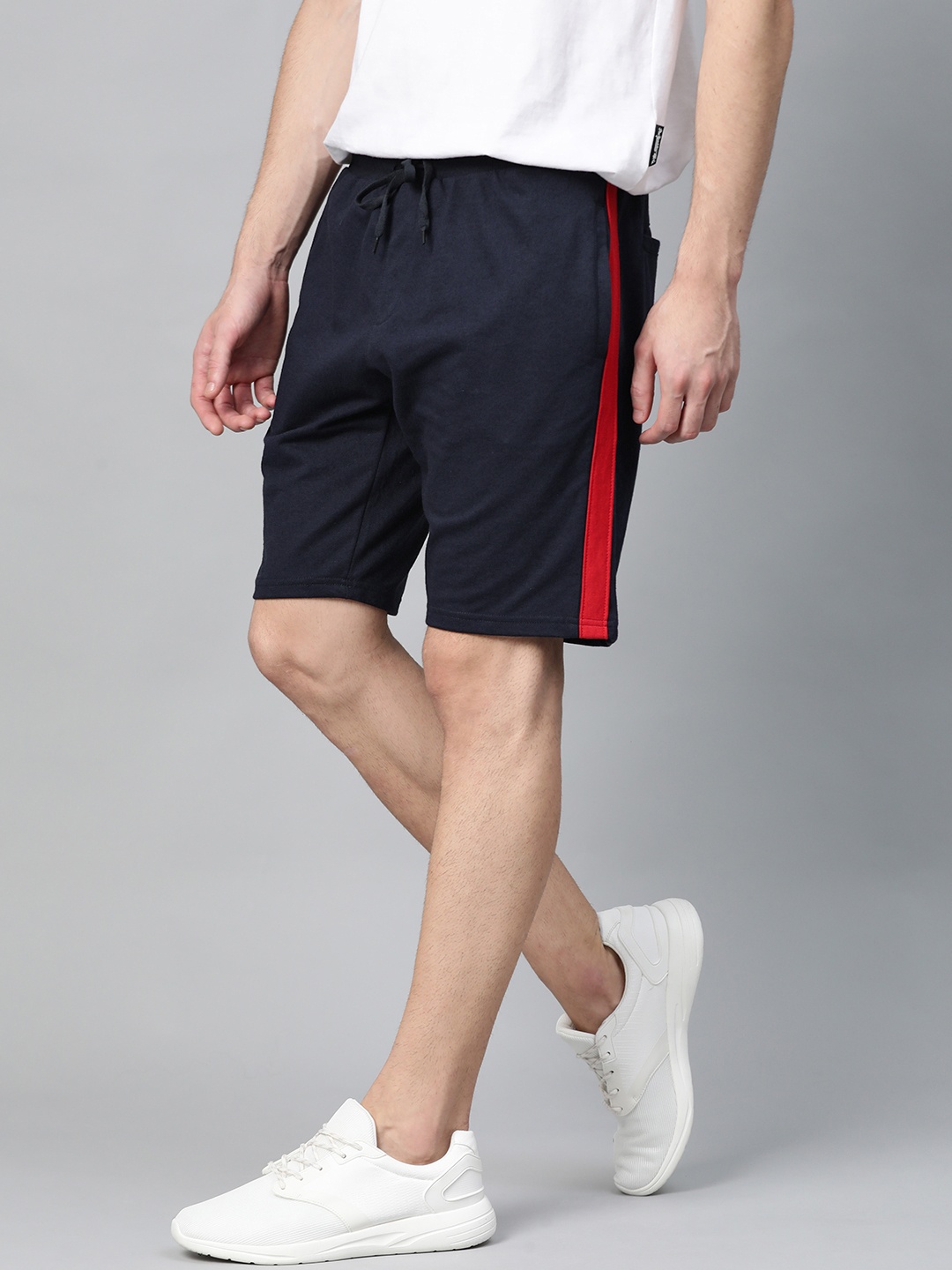 

Mast & Harbour Men Navy Blue Solid Regular Fit Regular Shorts