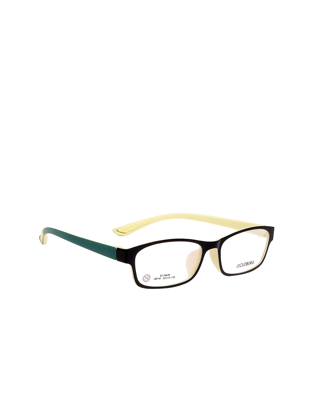 

Gold Berg Unisex Black & Cream-Coloured Rectangular Frames GB-J8018_C49