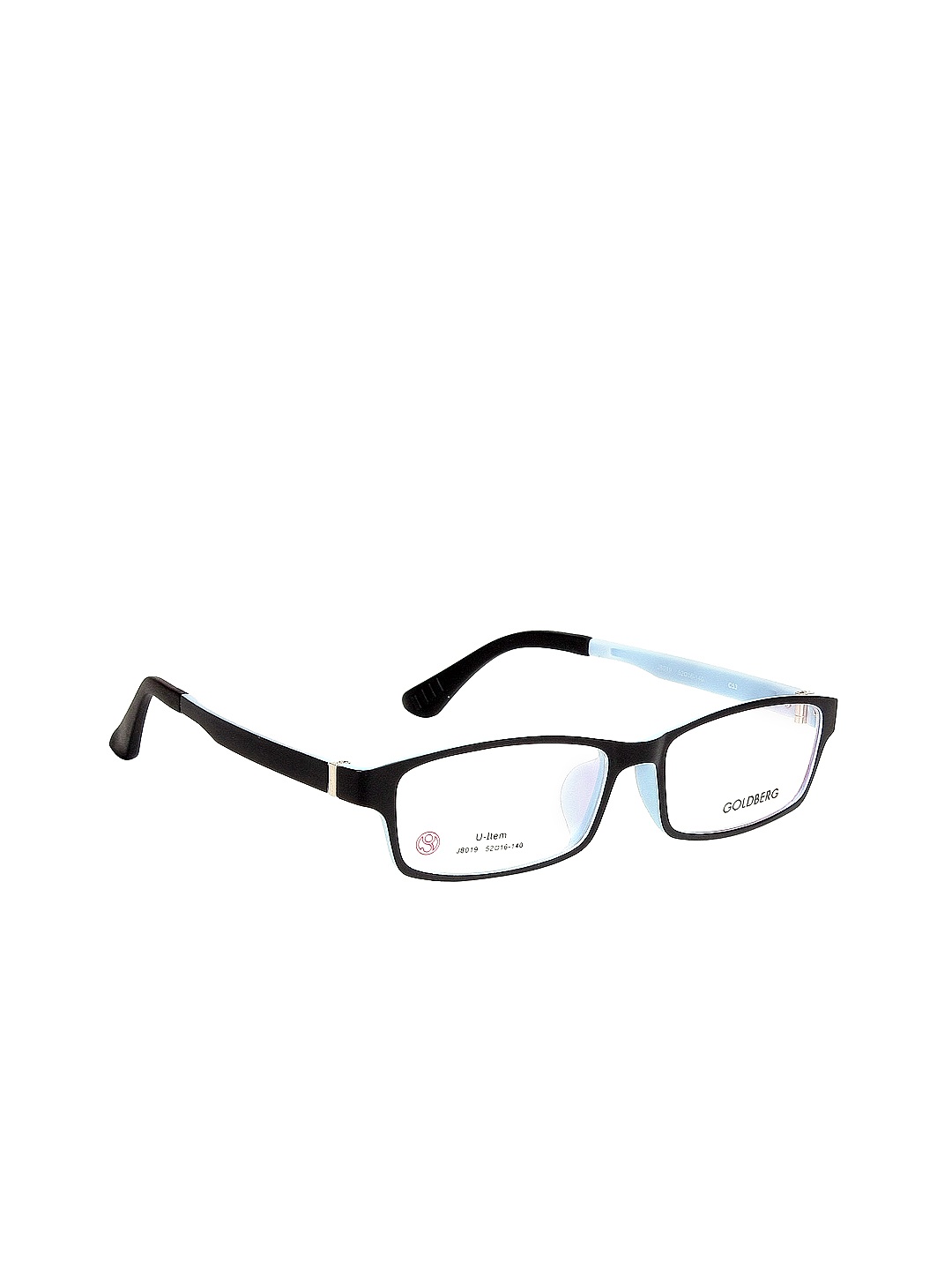 

Gold Berg Unisex Black & Blue Rectangular Frames GB-J8019_C53