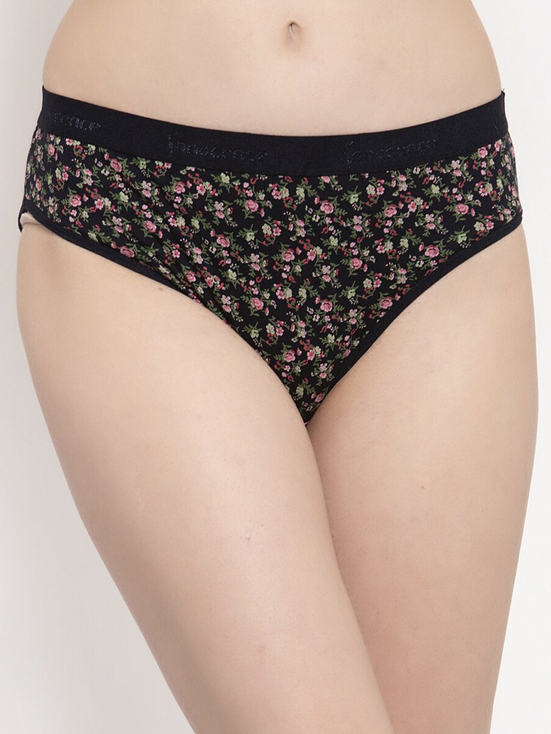 

Innocence Women Black & Green Printed Hipster Briefs BBAPLIN90226