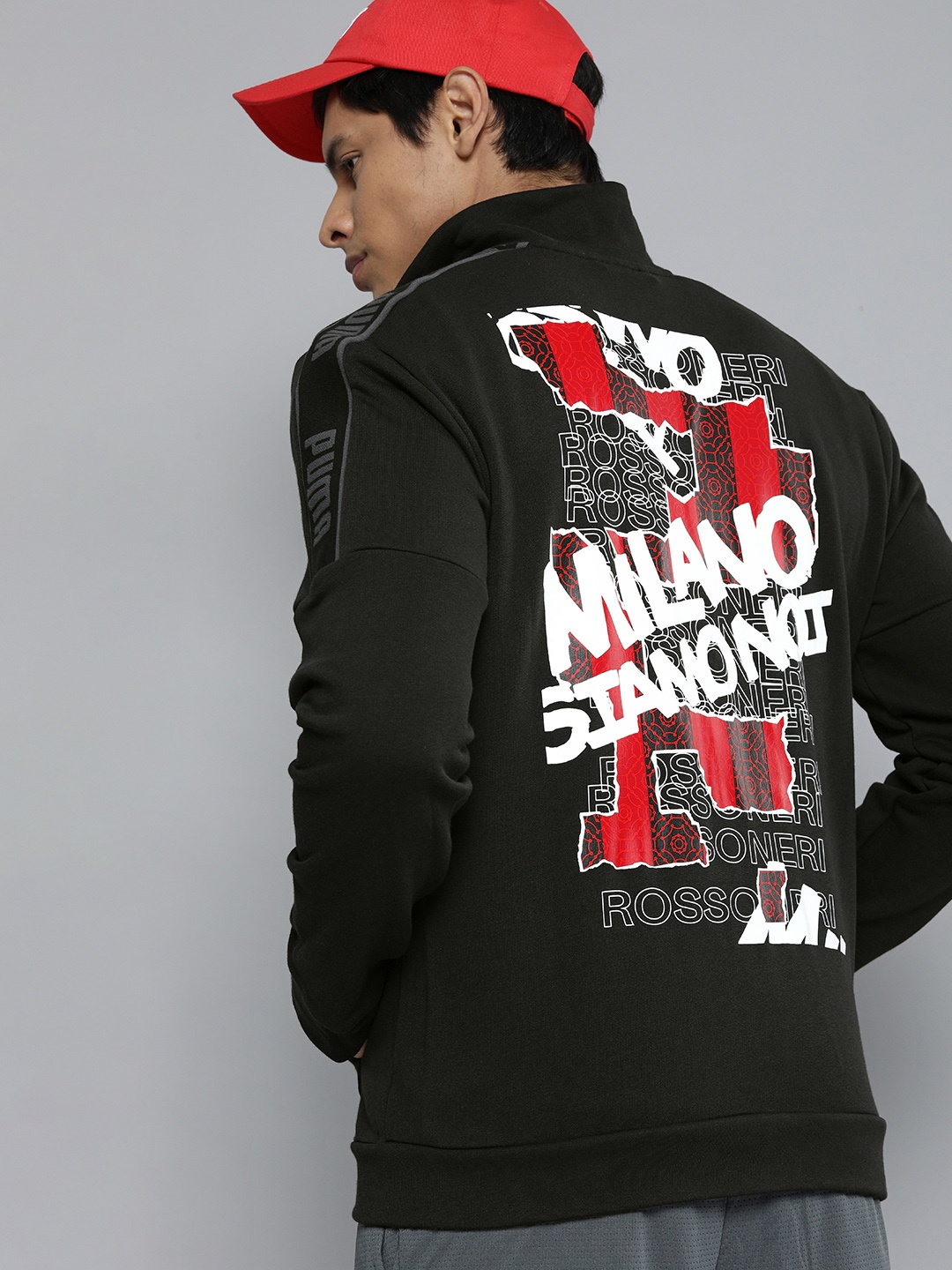 

Puma Men Black & White AC Milan ftblCulture Football Jacket