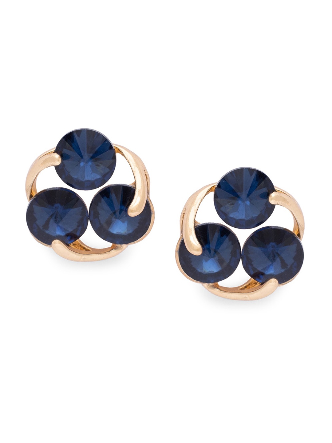

Globus Gold-Toned & Blue Triangular Studs