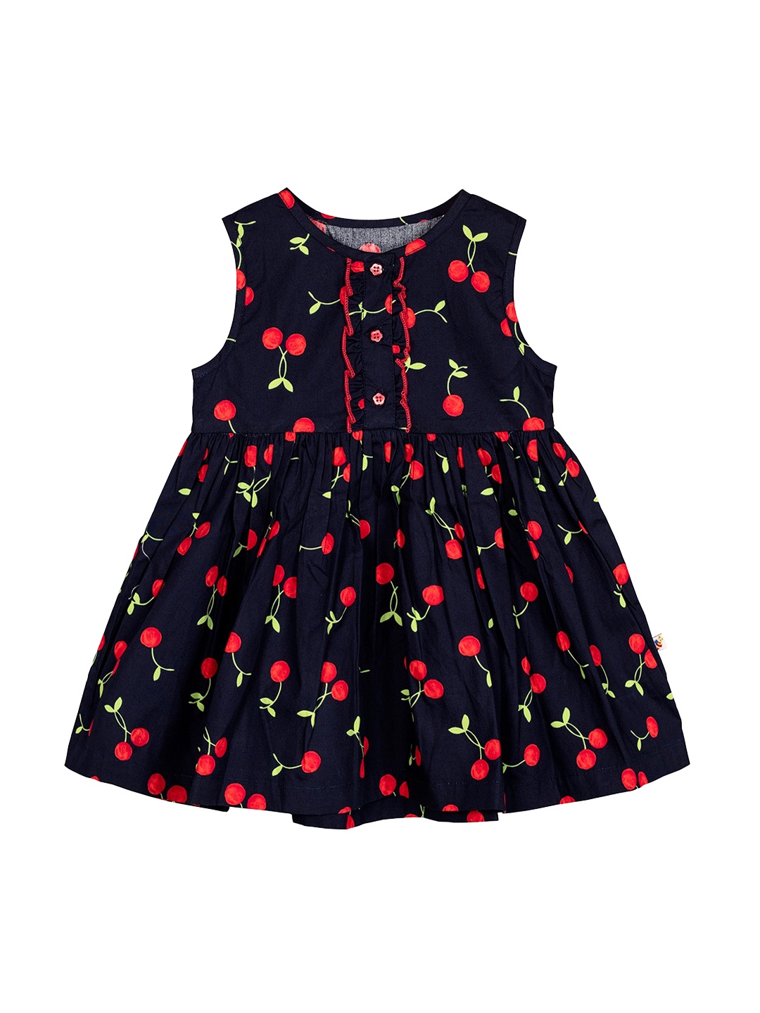 

Budding Bees Girls Navy Blue Printed Fit and Flare Dress