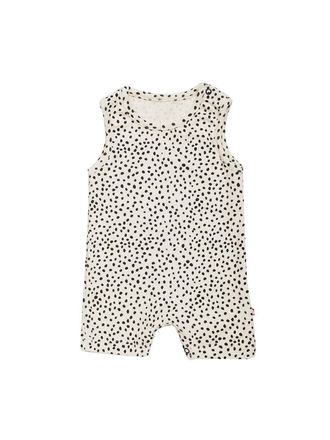 

Nino Bambino Infant Unisex Kids White & Black Printed Pure Organic Cotton Character Face Romper