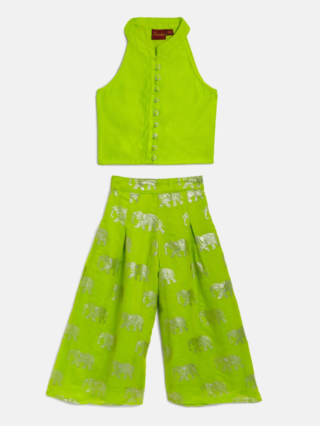 

Twisha Girls Lime Green Top with Palazzos