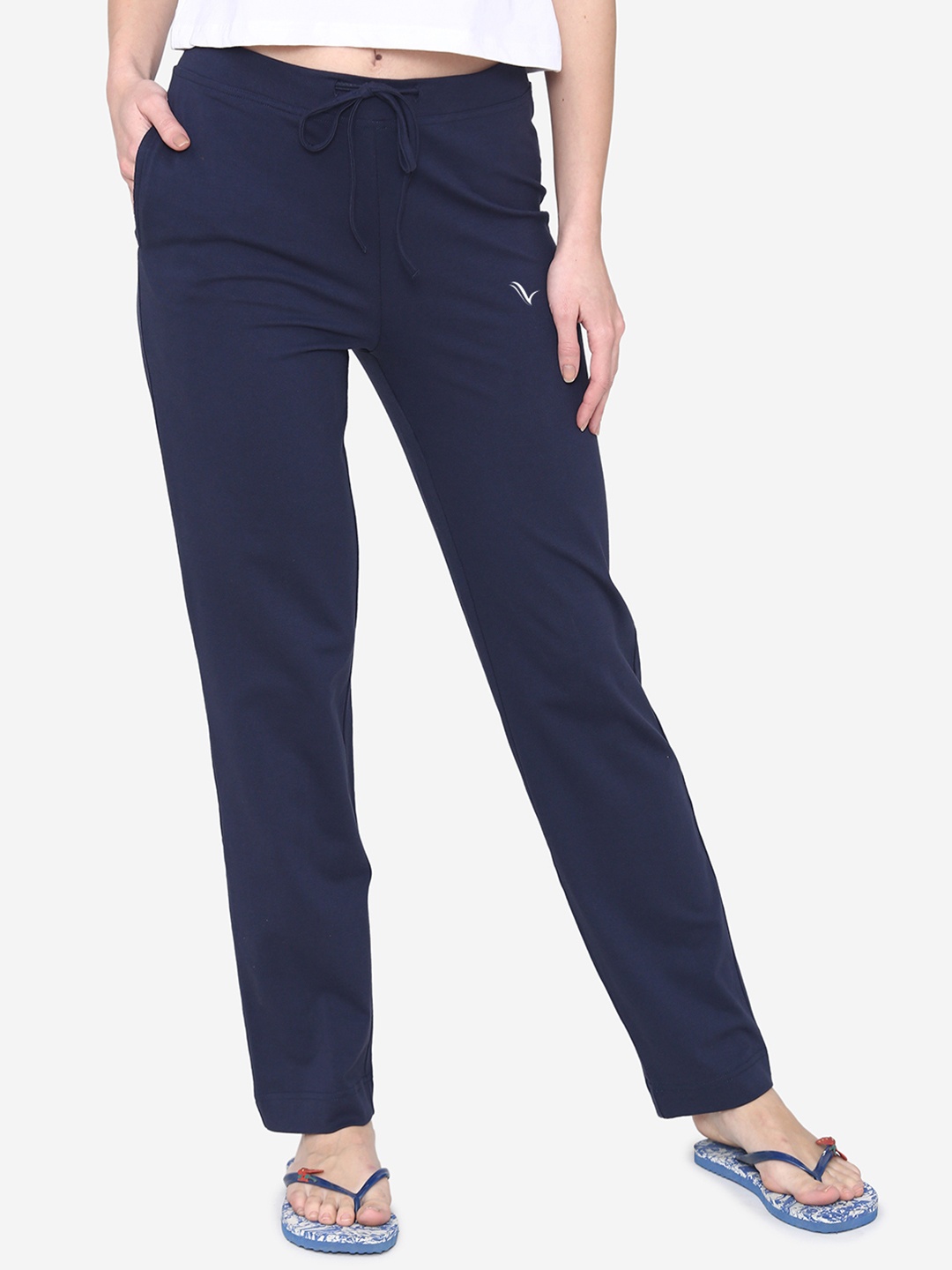 

Vami Women Navy Blue Solid Relax Lounge Pants