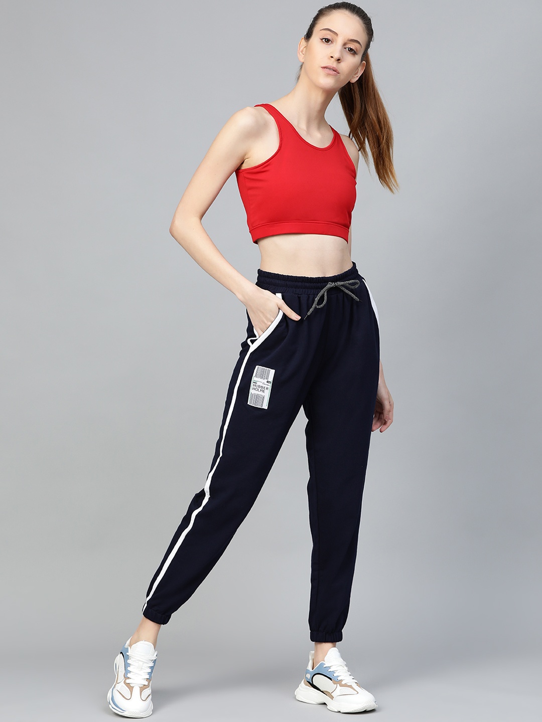 

Hubberholme Women Navy Blue Slim Fit Solid Joggers