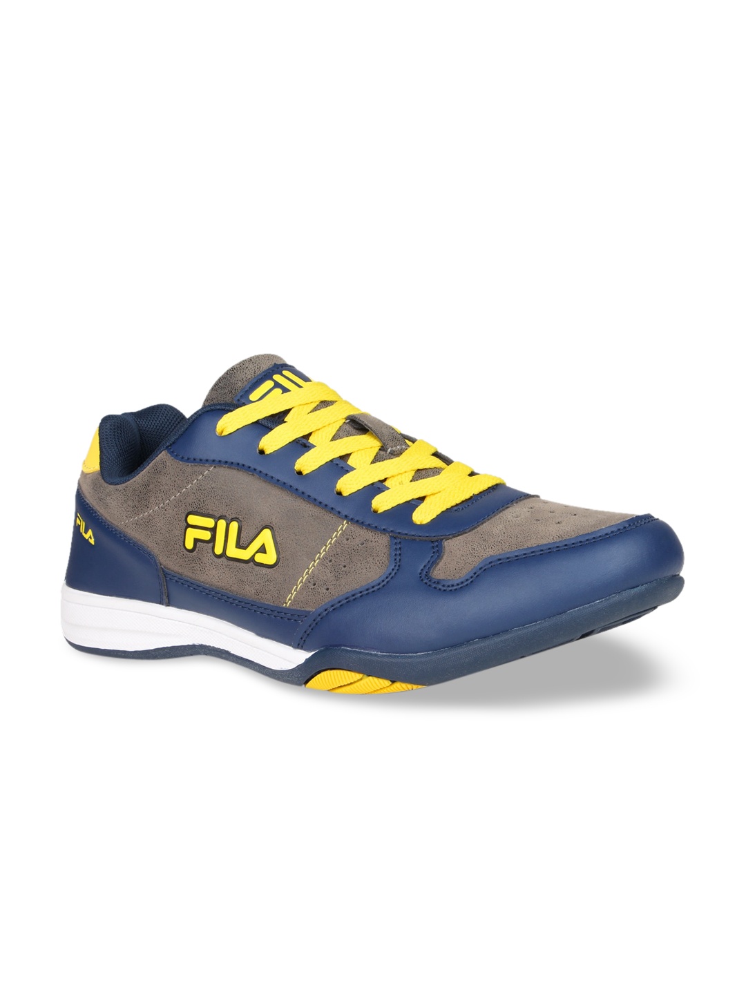 

FILA Men Navy Blue & Grey ALONSO Colourblocked Sneakers