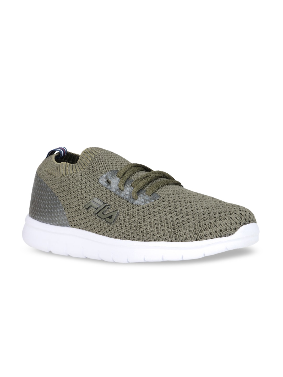 

FILA Kids Olive Green Woven Design Sneakers