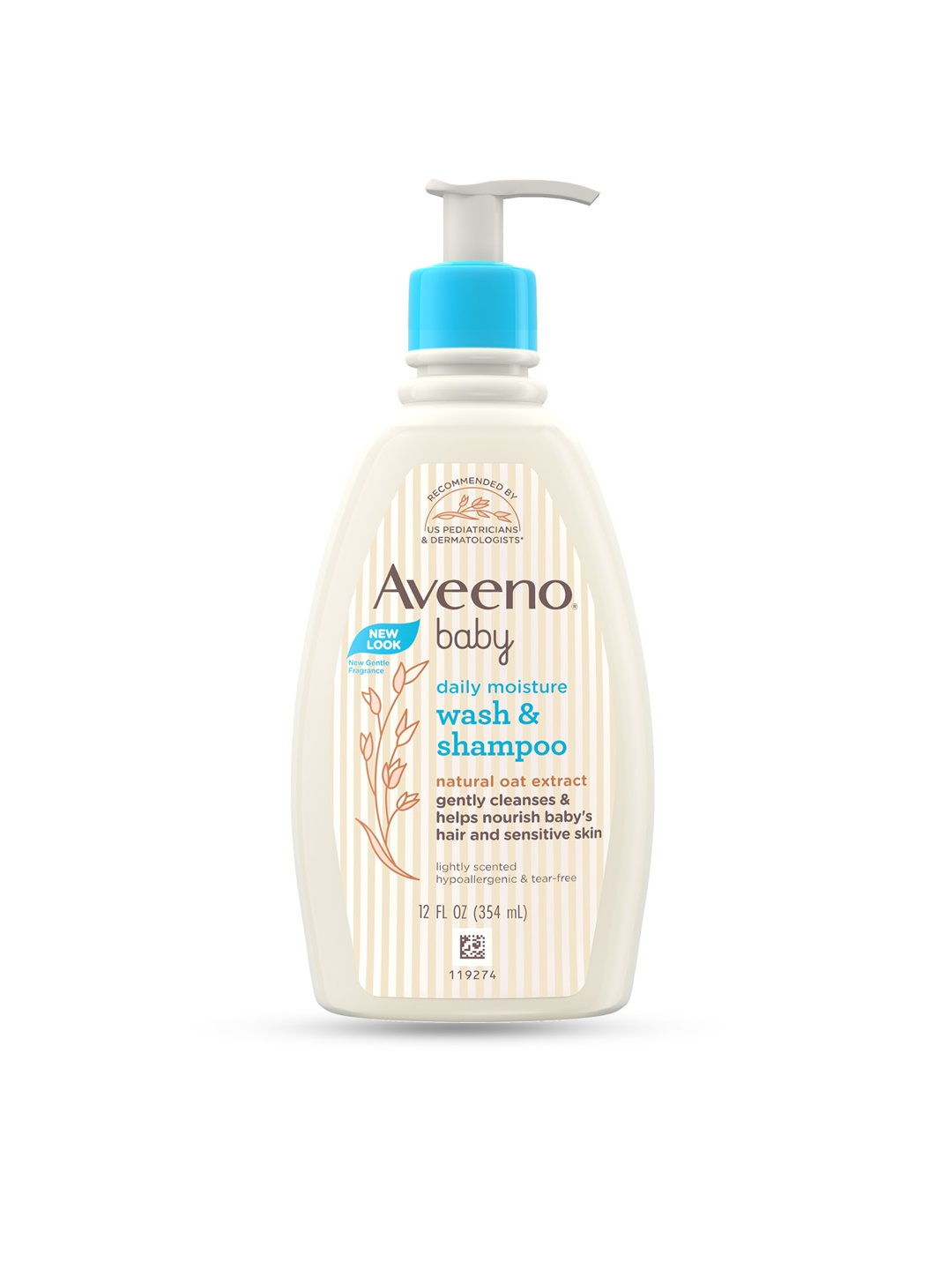 

Aveeno Baby Lightly Scented Natural Oat Formula Daily Moisturising Bath Body Wash 354 ml, Off white