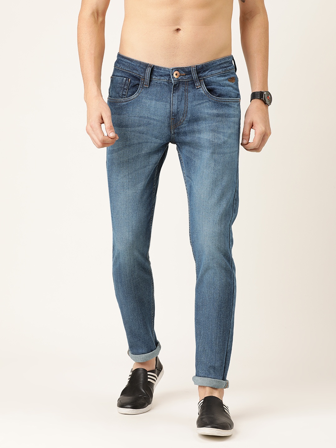 

Flying Machine Men Blue Jackson Skinny Fit Low-Rise Clean Look Jeans