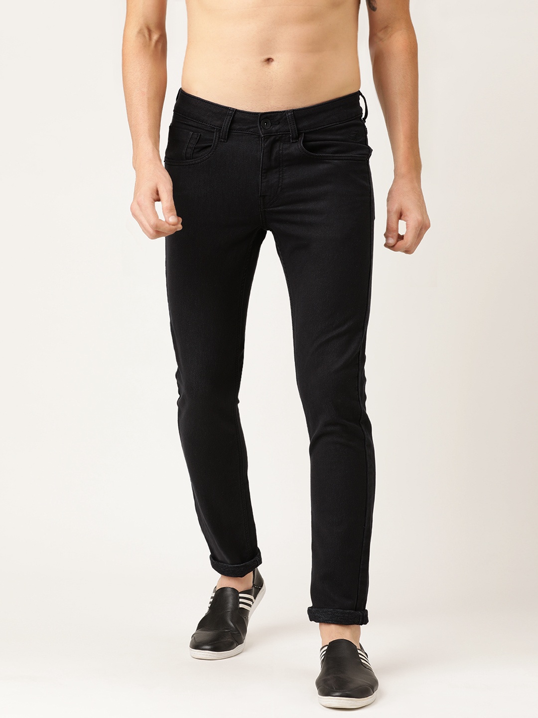 

Flying Machine Men Black Jackson Skinny Fit Low-Rise Clean Look Stretchable Jeans