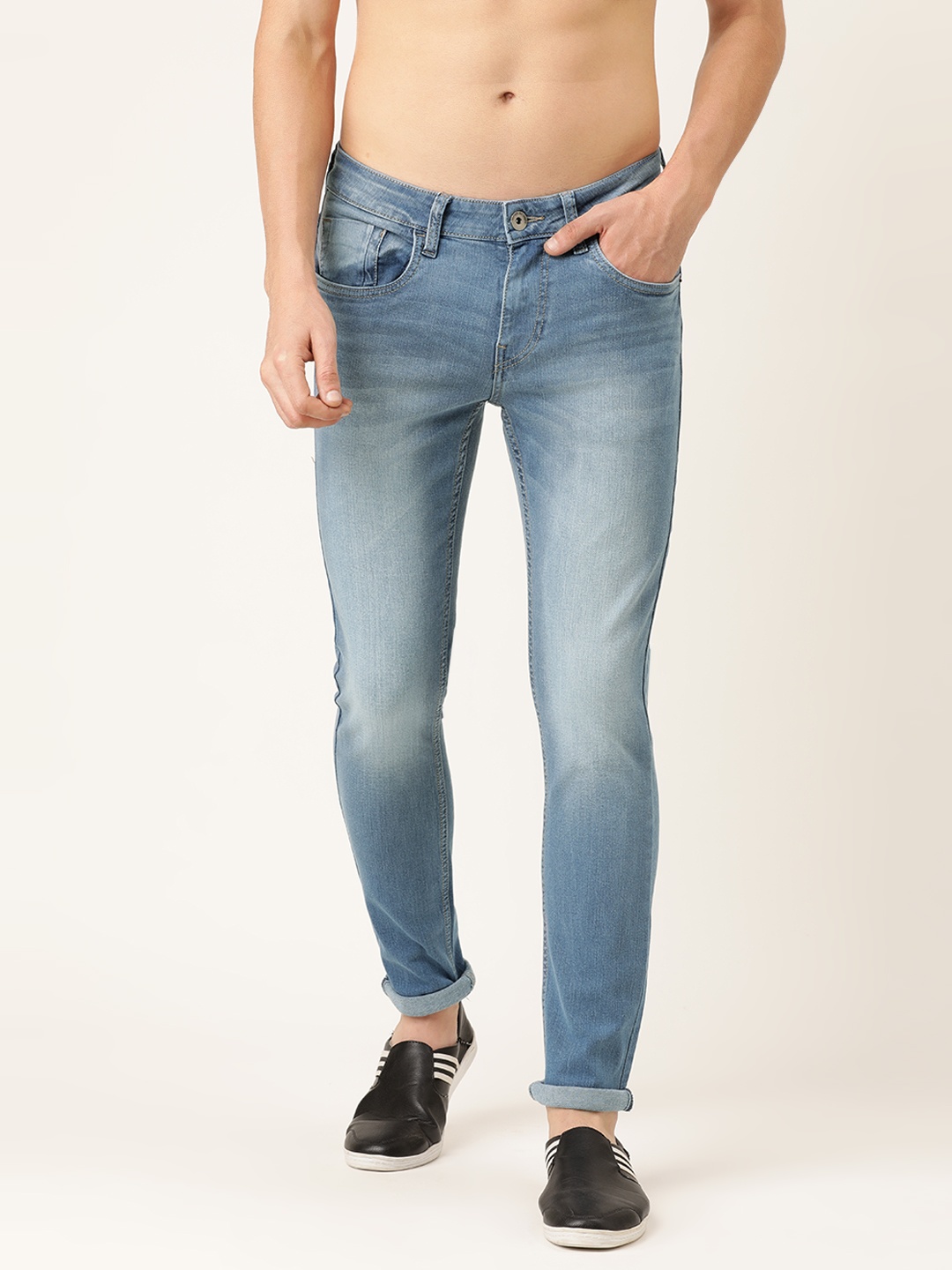

Flying Machine Men Blue Jackson Skinny Fit Low-Rise Clean Look Stretchable Jeans