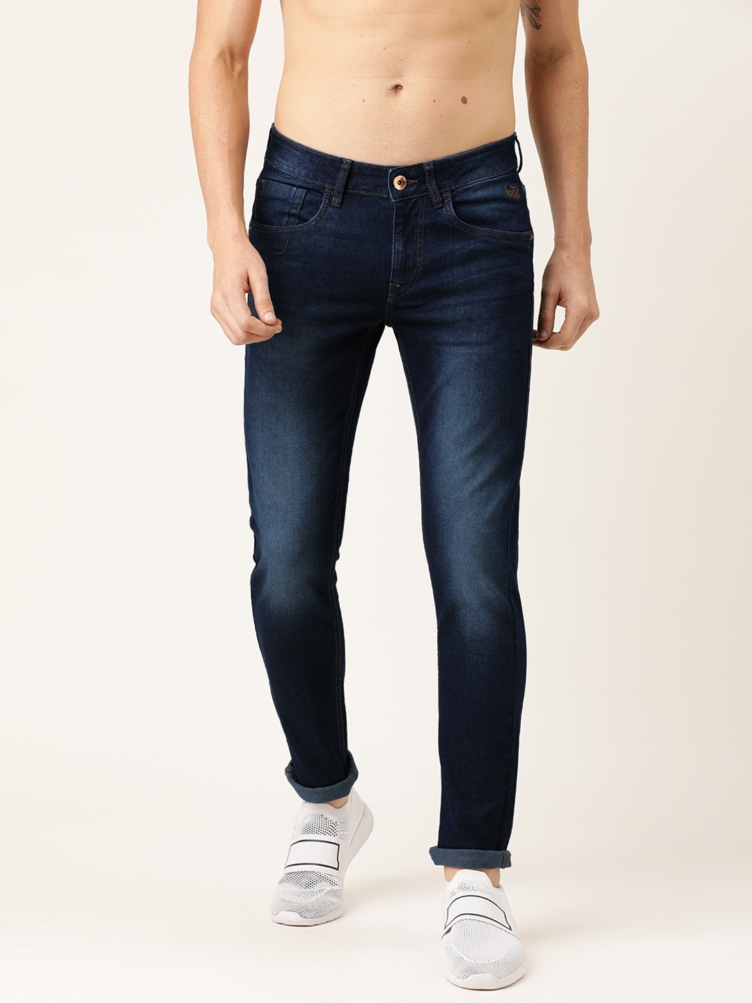 

Flying Machine Men Blue Jackson Skinny Fit Mid-Rise Clean Look Jeans