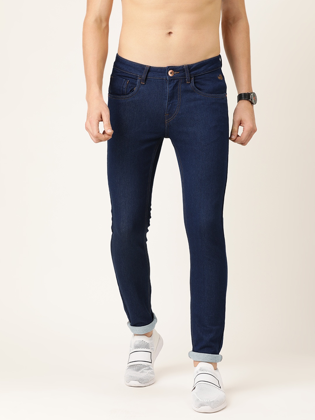 

Flying Machine Men Blue Skinny Jackson Fit Low-Rise Clean Look Stretchable Jeans