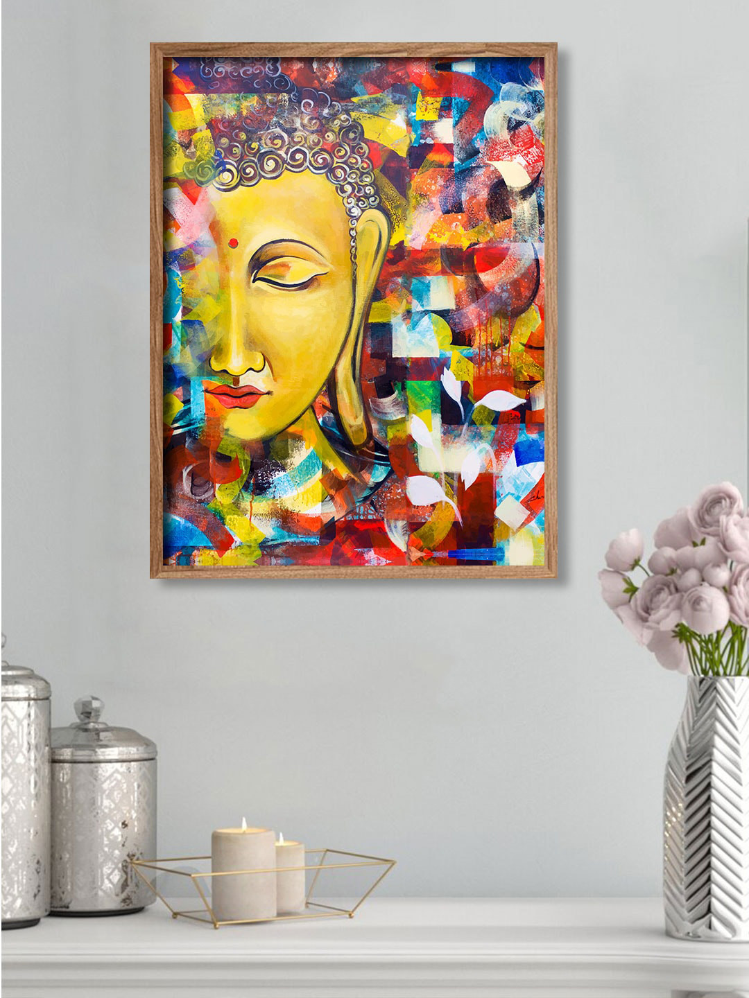 

Art Street Multicoloured Buddha Framed Canvas Wall Art, Multi