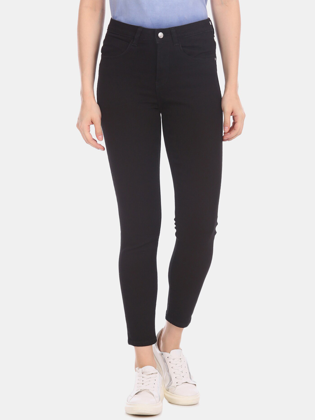 

U.S. Polo Assn. Women Black Super Skinny Fit High-Rise Clean Look Jeans