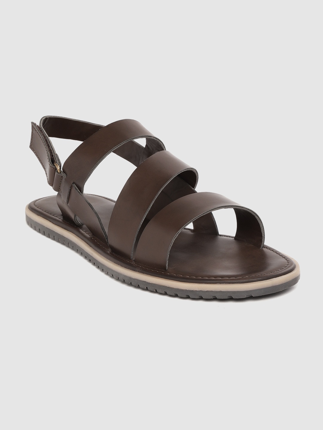 

Mast & Harbour Men Coffee Brown Solid Open Toe Comfort Sandals