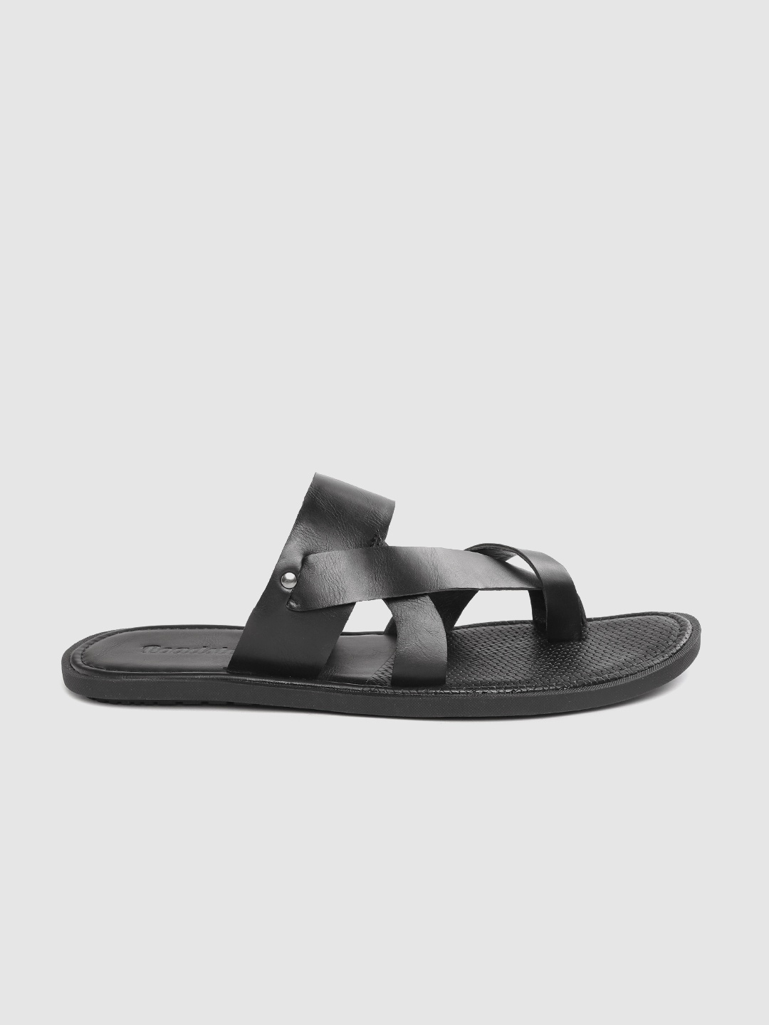 

Roadster Men Black Solid Comfort Sandals