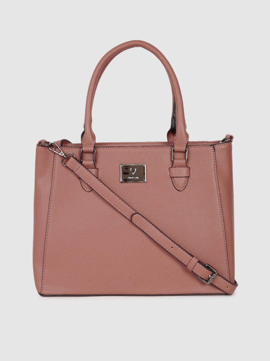 

Allen Solly Pink Solid Handheld Bag