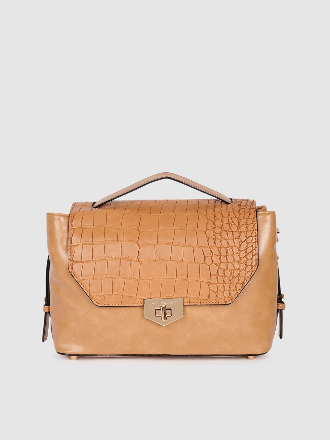 

Allen Solly Women Light Brown Textured Satchel