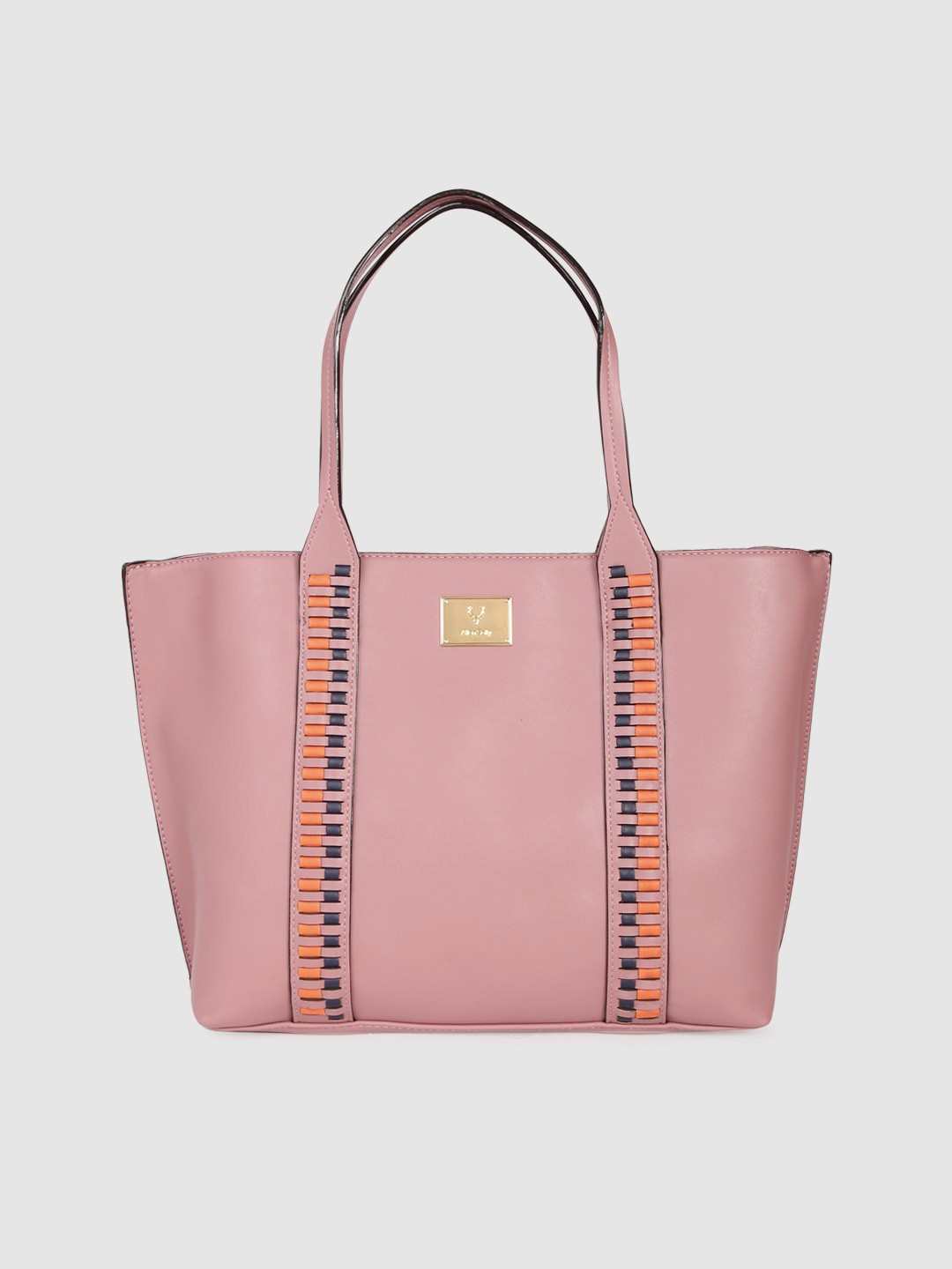 

Allen Solly Pink Solid Tote Bag