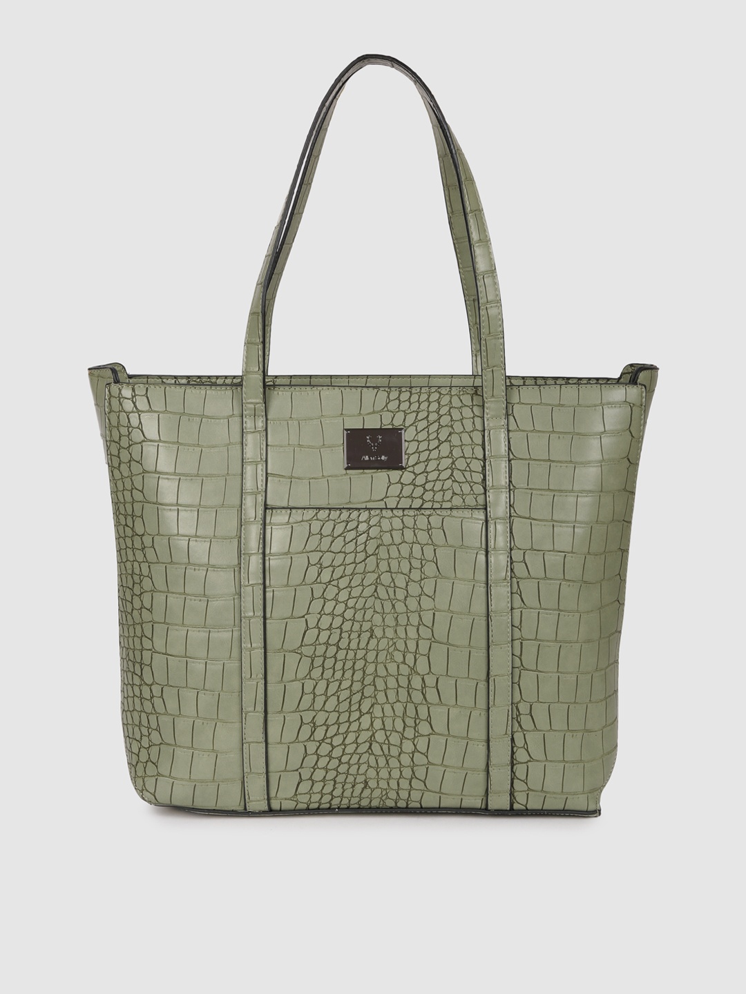 

Allen Solly Olive Green Textured Shoulder Bag