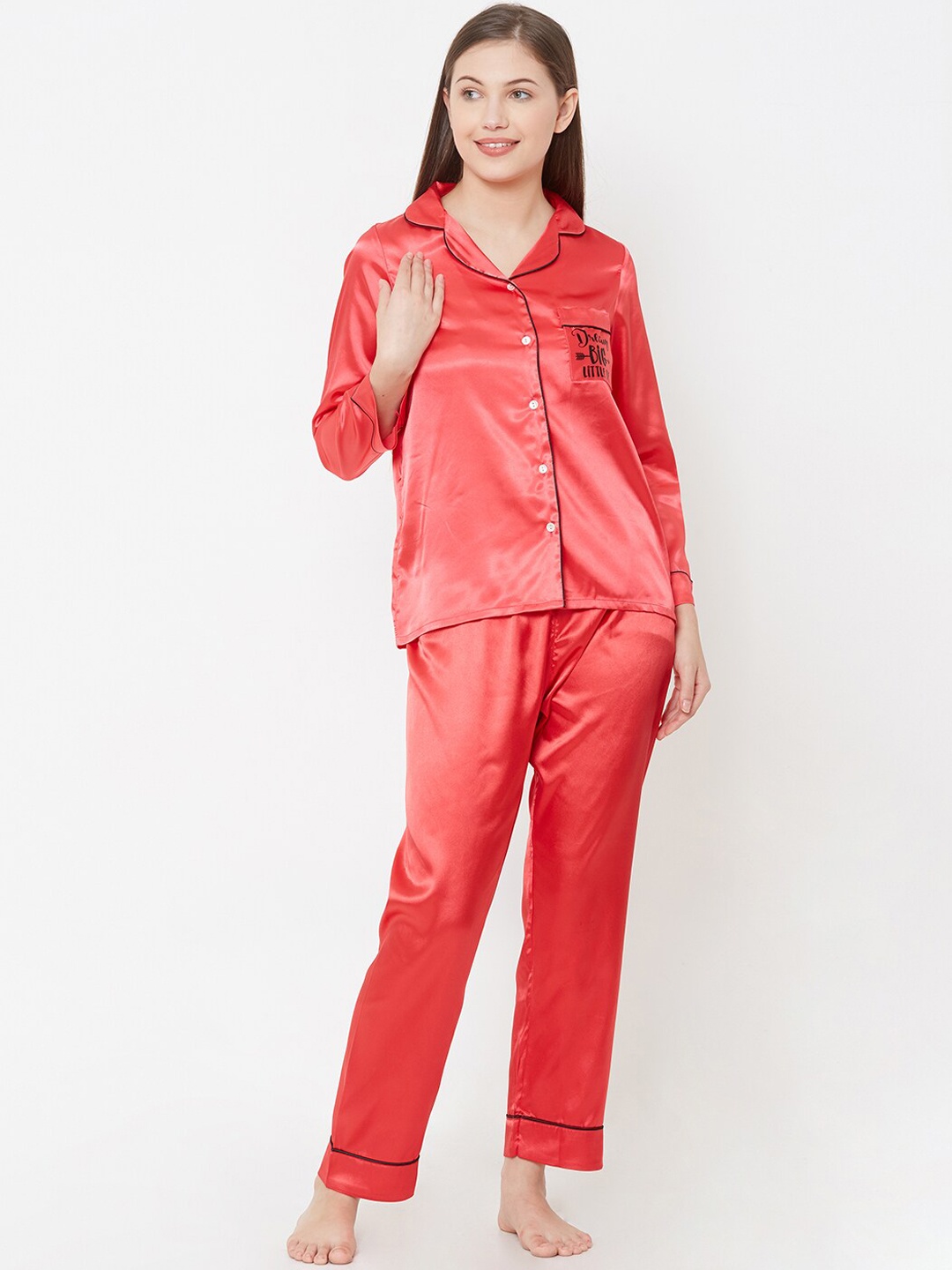 

Sweet Dreams Women Red Night suit