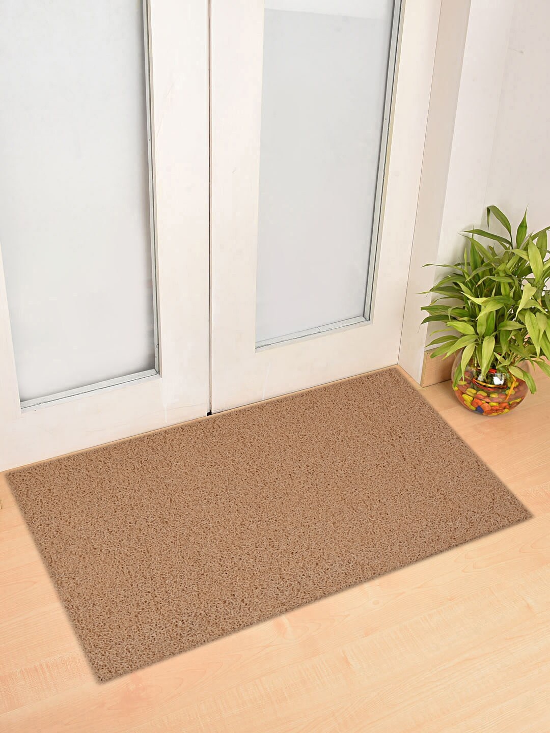 

Kuber Industries Brown Solid Rubber Anti-Slip Doormat