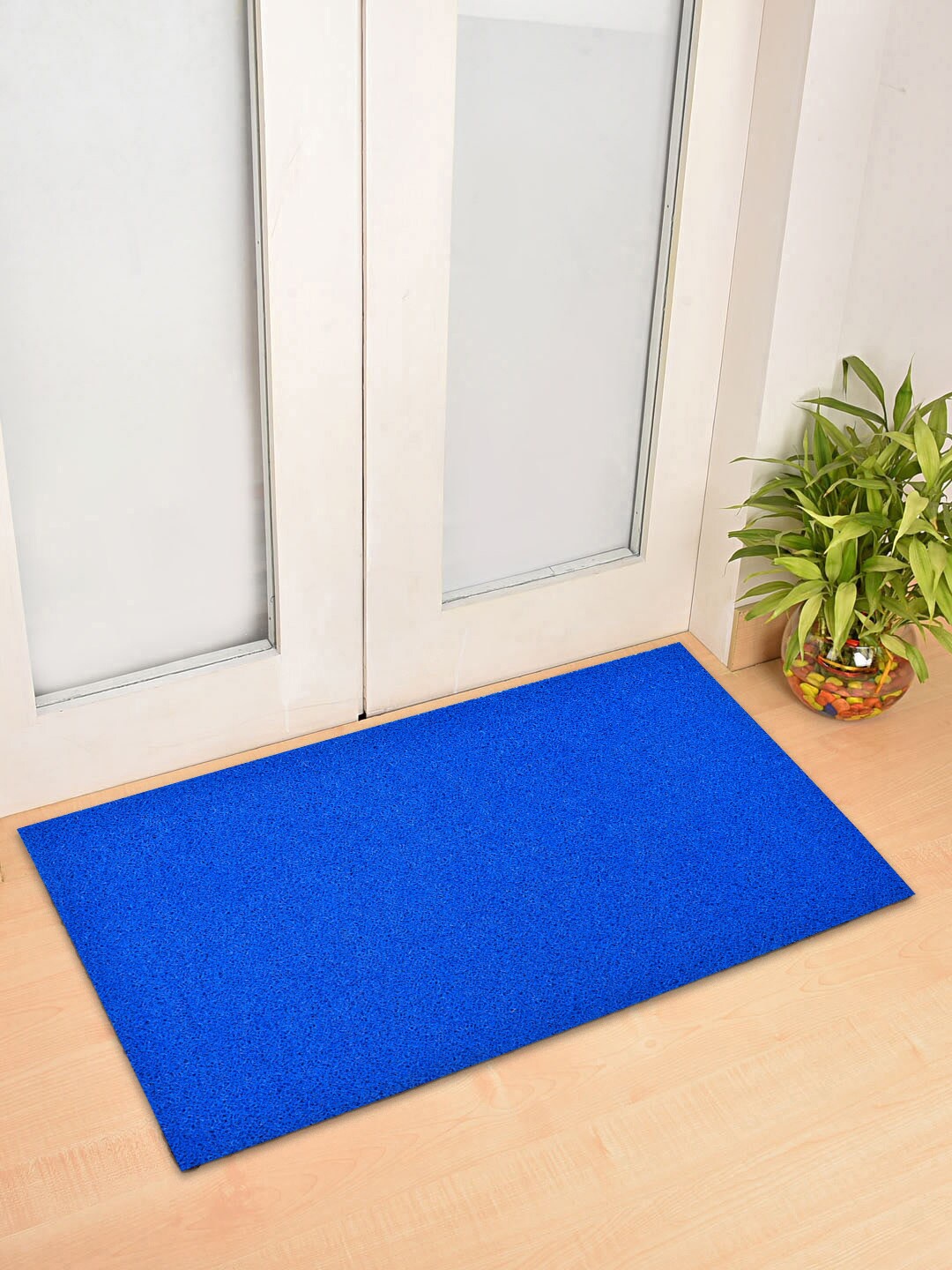 

Kuber Industries Blue Solid Rubber Anti-Slip Doormat